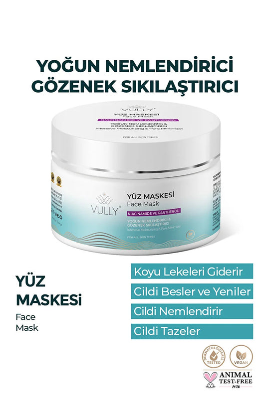 VULLY Pore Minimizing and Intense Hydration Face Mask 150ml (Niacinamide - Panthenol)