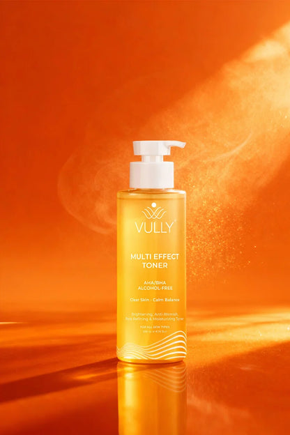 VULLY Alcohol-Free Multi-Effect Tonic for Pore Contraction-Image Enhancement-Blemishes-Acne-Hydration 200ml