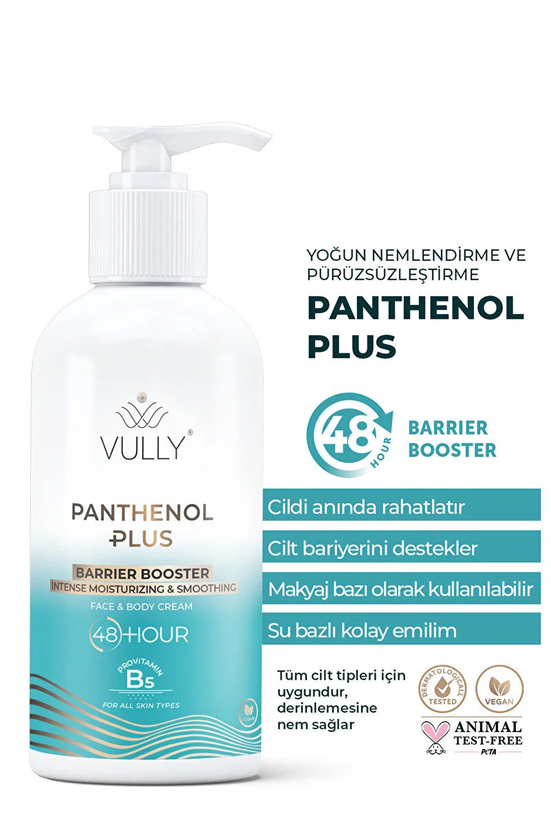 VULLY Panthenol Plus 48-hour Intensive Hydrating and Restorative Face and Body Cream 250 ml