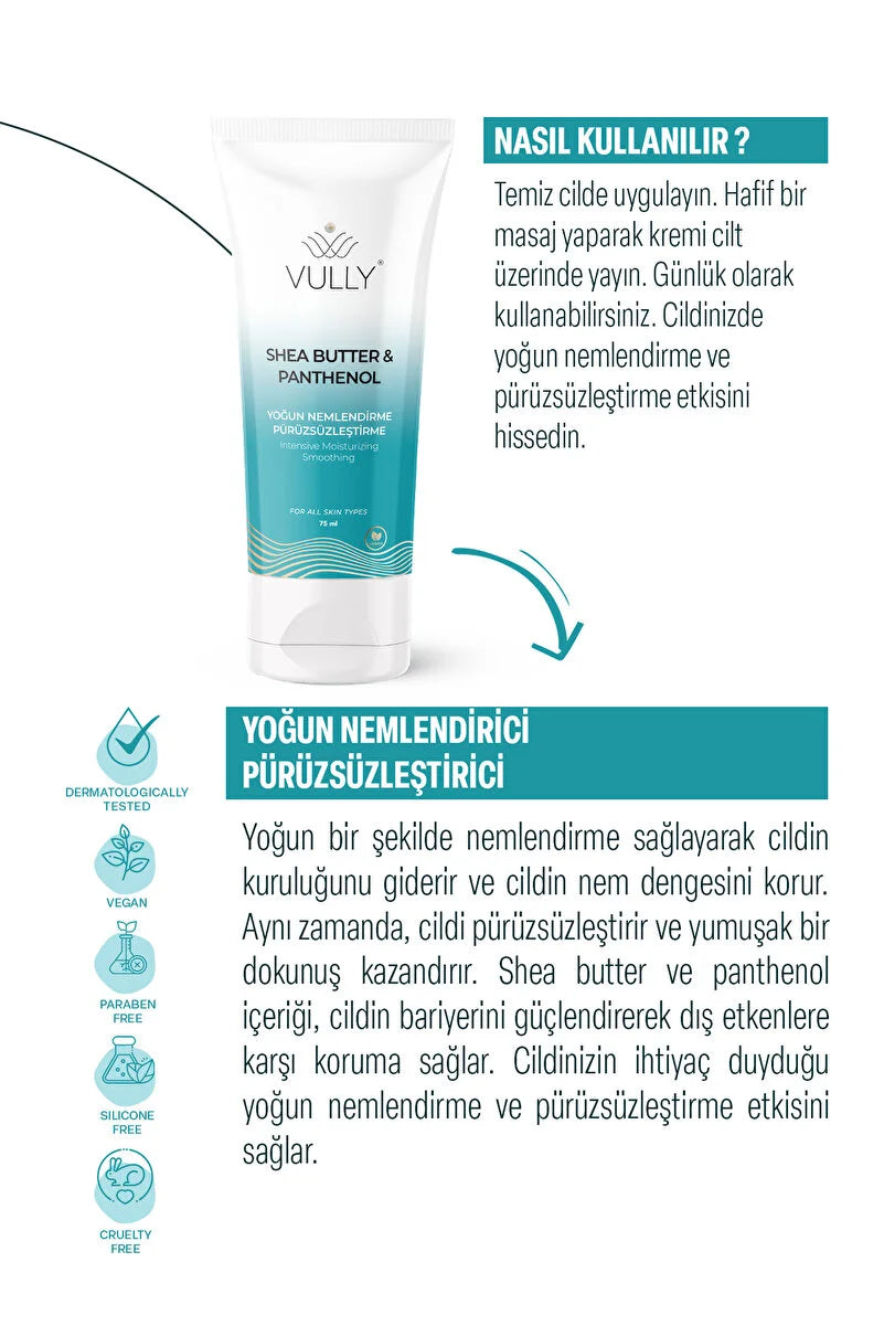 VULLY Intensive Moisturizing Hand Cream for Smooth Dry and Sensitive Skin 75ml