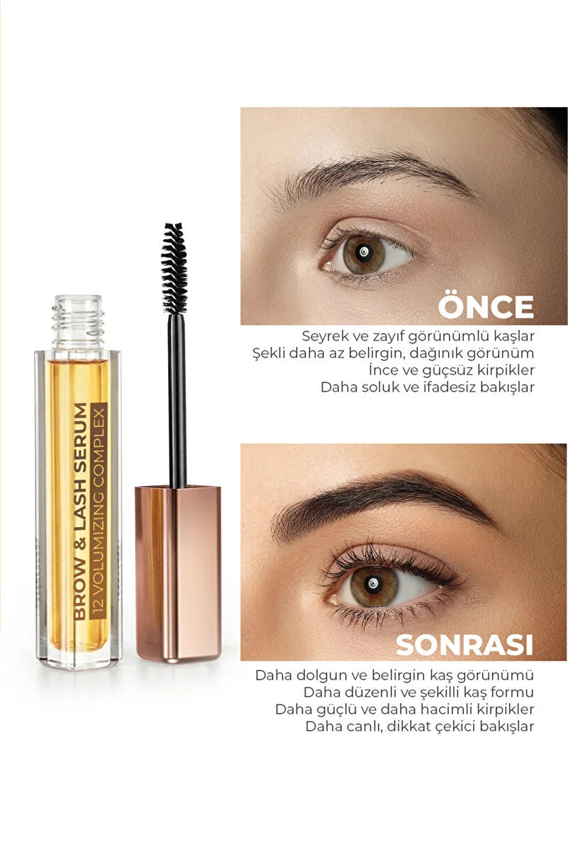 VULLY 12 Active Ingredients Volumizing - Volumizing - Enhancing and Lengthening Eyebrow and Eyelash Serum 5ml