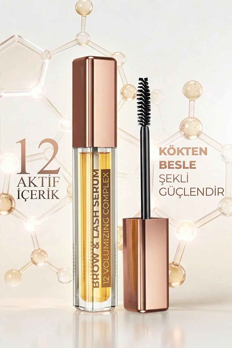 VULLY 12 Active Ingredients Volumizing - Volumizing - Enhancing and Lengthening Eyebrow and Eyelash Serum 5ml