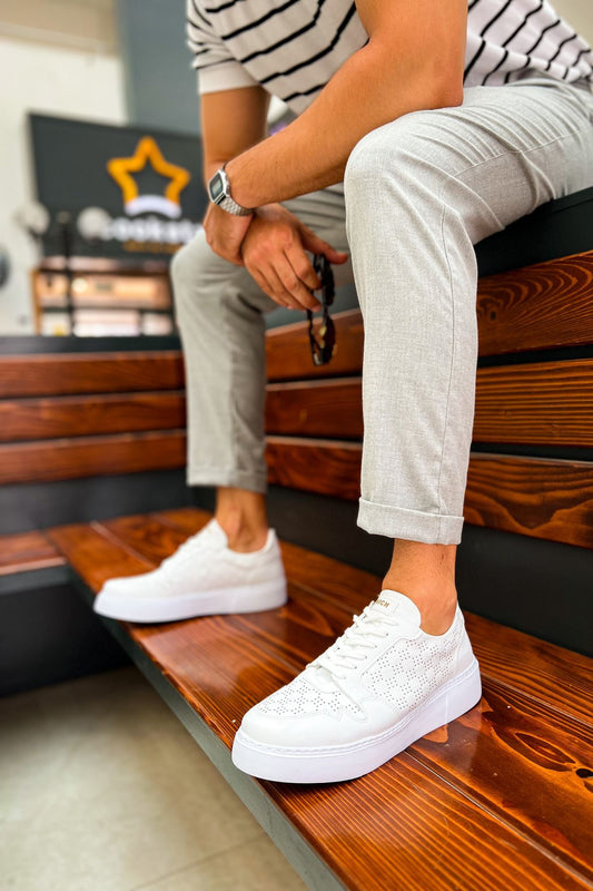 MN153 - CBT ოქსფორდი მამაკაცის ფეხსაცმელი თეთრი