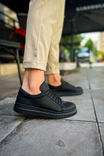 MN979 - Santoni CRT სპორტული მამაკაცის ფეხსაცმელი შავი